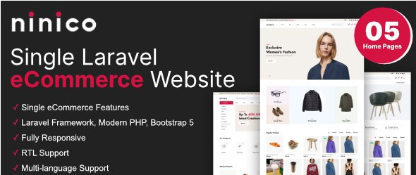 Ninico v1.8.2 - Minimal Laravel eCommerce Shop - nulled