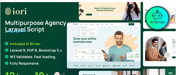 Iori v1.11.0 - Business Website for Company, Agency, Startup with AI writer tool & shopping cart - nulled