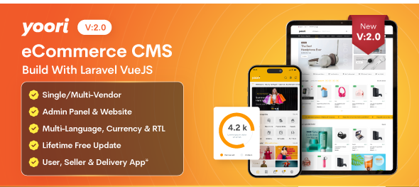 YOORI eCommerce v2.0 - Single & Multi-Vendor PWA Marketplace CMS - nulled