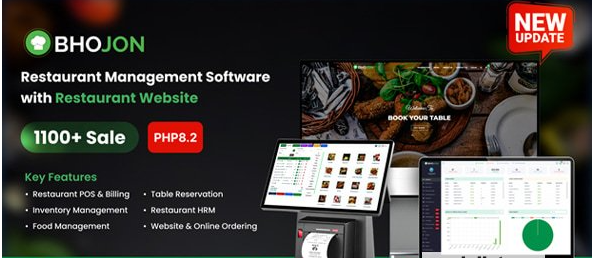 Bhojon v4.0 - Best Restaurant Management Software with Restaurant Website - nulled