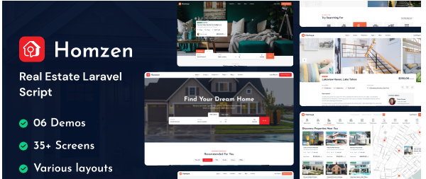 Homzen v1.3.0 - Laravel Real Estate Agency Portal Multilingual - nulled