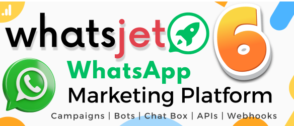 WhatsJet SaaS v6.2.4 - A WhatsApp Marketing Platform with Bulk Sending, Campaigns, Chat Bots & CRM - nulled