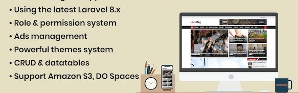 LaraMag v7.5.9 - Laravel News & Magazine Multilingual System - nulled