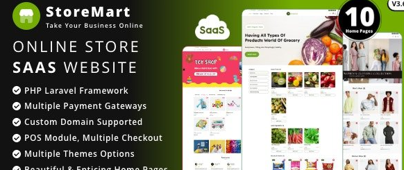 StoreMart SaaS v4.2 - Online Product Selling Business Website Builder - nulled