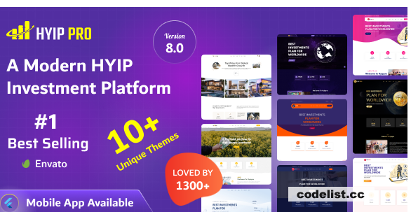 HYIP PRO v8.0 - A Modern HYIP Investment Platform - nulled
