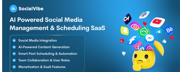 SocialVibe v2.1.0 - AI-Powered Social Media Management & Scheduling SaaS
