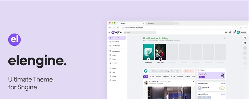 Elengine Theme for Sngine