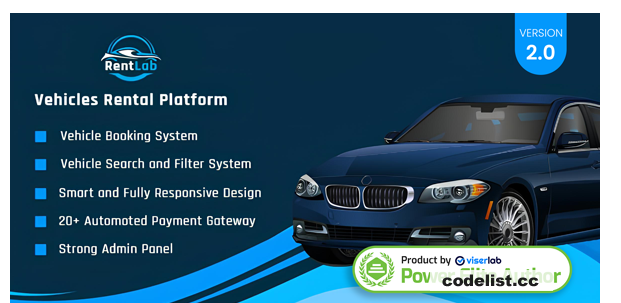 RentLab v2.0 - Vehicles Rental Platform - nulled