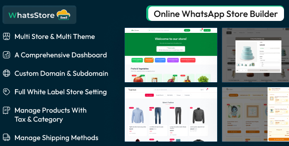 WhatsStore SaaS - Online WhatsApp Store Builder