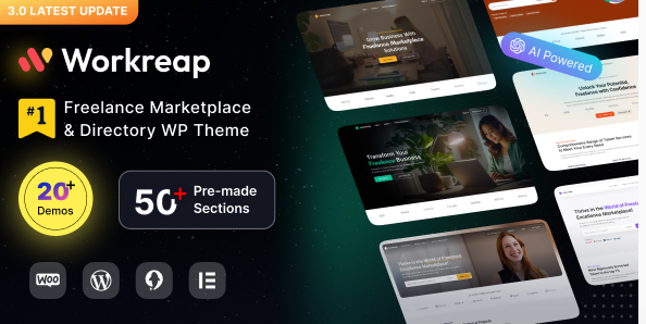 Workreap - Freelance Marketplace WordPress Theme