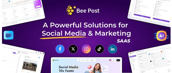 BeePost v2.6 - AI Social Media Management & Content Creation SaaS with Subscription System - nulled