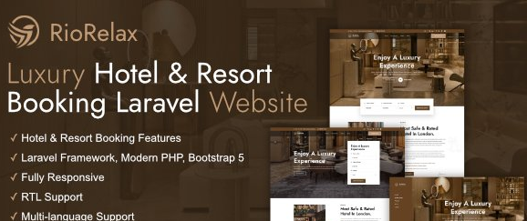 RioRelax v1.8.4 - Laravel Luxury Hotel & Resort Booking Website - nulled