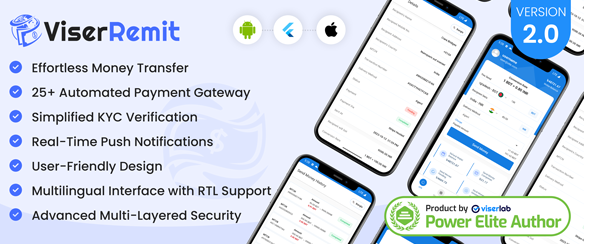 ViserRemit v3.1 - Cross Platform Ultimate Remittance Solution - nulled