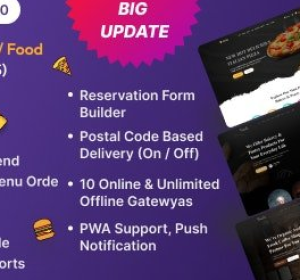 Eorder v3.1 - Multitenant Restaurant / Food Ordering Website (SAAS)
