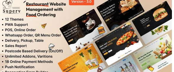 Superv v3.5 - Restaurant Website Management (Food Ordering) - nulled