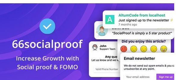 66socialproof v53.0.0 - Social Proof & FOMO Widgets Notifications (SAAS) - nulled